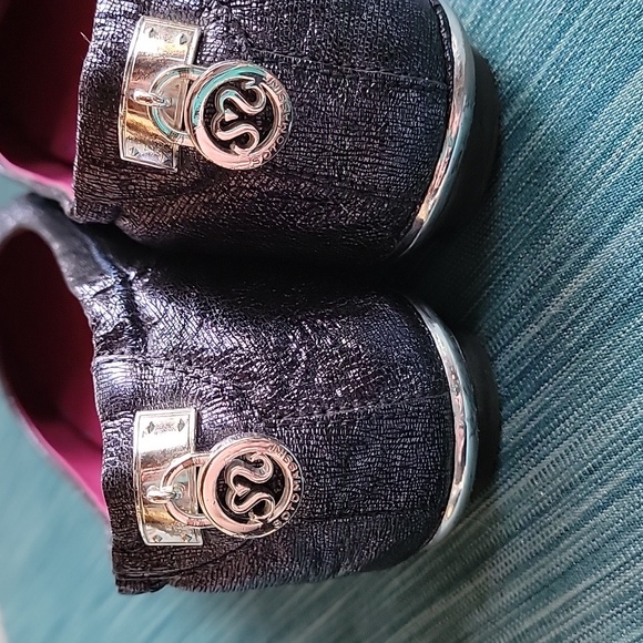 Beautiful Midnight Sparkle Ballerina Flats with Arch Supports - Picture 2 of 6